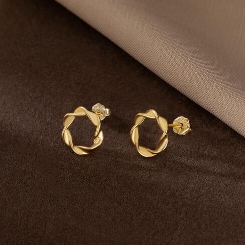 reffeer Solid 925 sterling Silver Circle Stud أقراط للنساء المراهقات الحد الأدنى من الأقراط in Saudi Arabia