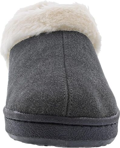 Clarks Womens Suede Leather Ankle Bootie Slipper JMH2034 - Plush Faux Fur Lined - Indoor Outdoor House Slippers For Women (8 M US, Brown/Brown Leopard) in Saudi Arabia