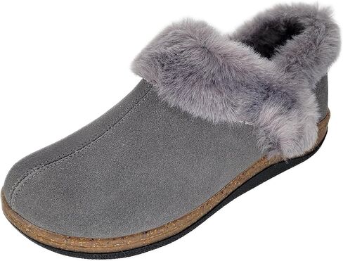 Clarks Womens Suede Leather Clipper JMH2034 - Plush Faux Fur مبطنة - النعال الداخلية في الهواء الطلق للنساء (8 أمتار أمريكية ، نمر بني/بني) in Saudi Arabia