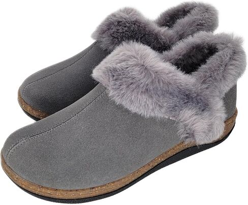 Clarks Womens Suede Leather Clipper JMH2034 - Plush Faux Fur مبطنة - النعال الداخلية في الهواء الطلق للنساء (8 أمتار أمريكية ، نمر بني/بني) in Saudi Arabia