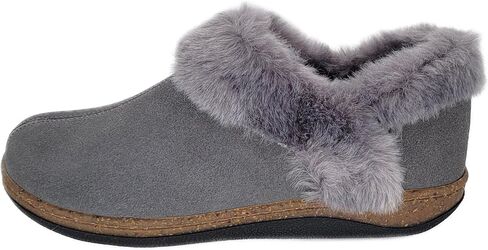 Clarks Womens Suede Leather Clipper JMH2034 - Plush Faux Fur مبطنة - النعال الداخلية في الهواء الطلق للنساء (8 أمتار أمريكية ، نمر بني/بني) in Saudi Arabia