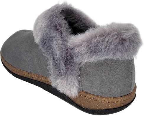 Clarks Womens Suede Leather Clipper JMH2034 - Plush Faux Fur مبطنة - النعال الداخلية في الهواء الطلق للنساء (8 أمتار أمريكية ، نمر بني/بني) in Saudi Arabia