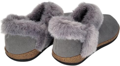 Clarks Womens Suede Leather Clipper JMH2034 - Plush Faux Fur مبطنة - النعال الداخلية في الهواء الطلق للنساء (8 أمتار أمريكية ، نمر بني/بني) in Saudi Arabia
