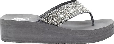 Yellow Box Women's Bertila Wedge Sandal, Round Toe, 2.5 Inch Heel, 1 Inch Platform, Comfortable Flip-Flop in Saudi Arabia