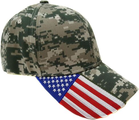 American Flag Brim Digital Camouflage Baseball Cap in Saudi Arabia
