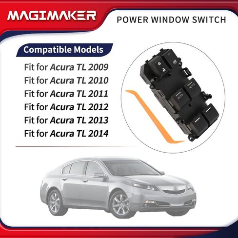 35750-TK4-A01 مفتاح نافذة الطاقة الرئيسي متوافق مع Acura TL 2009 2010 2011 2012 2013 2014 استبدال 35750TK4A01 مفاتيح تنظيم نافذة الجانبية الأمامية in Saudi Arabia
