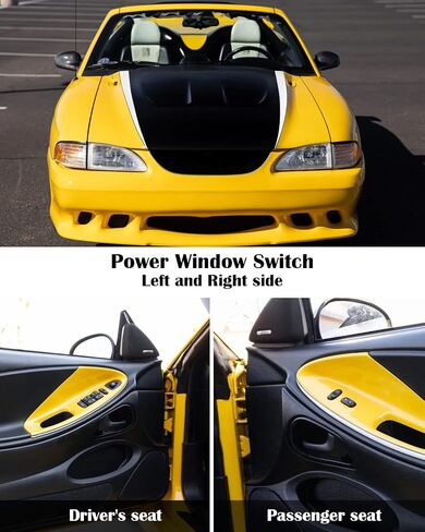 مفتاح نافذة الطاقة مناسب لـ Mustang Mercury Tracer Ford Escort 1997-2003 استبدل 901-343 F4ZZ14529A DWS132 جانب السائق الأيسر الأمامي اليسرى in Saudi Arabia