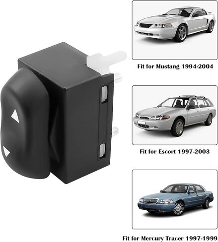 مفتاح نافذة الطاقة مناسب لـ Mustang Mercury Tracer Ford Escort 1997-2003 استبدل 901-343 F4ZZ14529A DWS132 جانب السائق الأيسر الأمامي اليسرى in Saudi Arabia