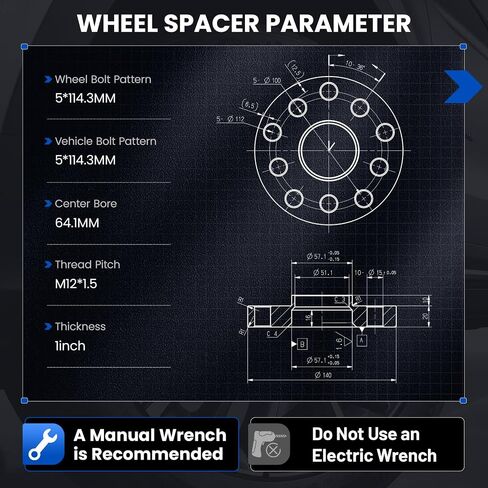 5x114.3 Wheel Spacers 1 inch Compatible with Acura CL CSX ILX MDX RDX, 64.1mm Center Bore & 5 Lug Forged Wheel Adapters M12x1.5 Compatible with Honda Accord CR-V Civic HR-V, 4PCS in Saudi Arabia