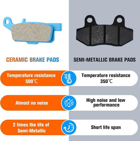 Youxmoto Ceramic Brake Pads Fit For YAMAHA Grizzly 500 (YFM550) Auto EPS 2009-2014, Front and Rear Brake Pads Fit For Grizzly 700 (YFM700) 2007-2015, Replace for 3B4-W0045-00-00, 3B4-W0045-10-00 in Saudi Arabia