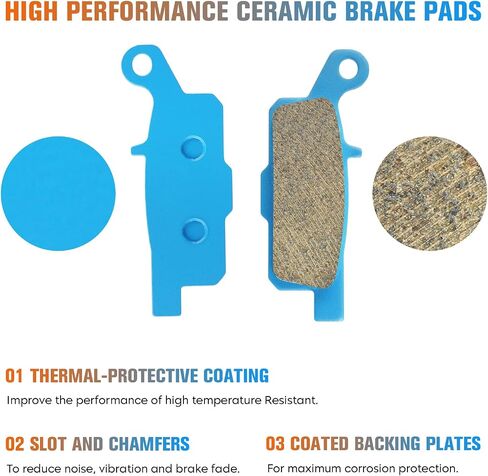 Youxmoto Ceramic Brake Pads Fit For YAMAHA Grizzly 500 (YFM550) Auto EPS 2009-2014, Front and Rear Brake Pads Fit For Grizzly 700 (YFM700) 2007-2015, Replace for 3B4-W0045-00-00, 3B4-W0045-10-00 in Saudi Arabia