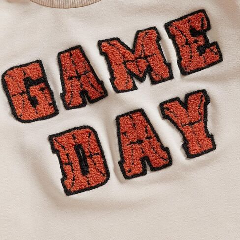 Baby Boy Girl Basketball Outfit Game Day Bubble Romper Long Sleeve Bodysuit Newborn Sweatshirt Infant Fall Clothes in Saudi Arabia