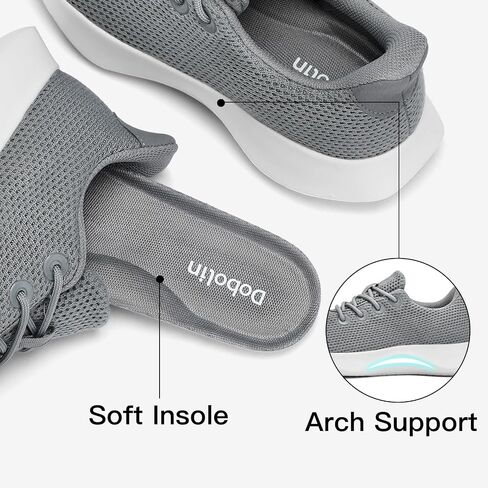Tennis Walking Shoes Women Slip on Sneakers with Arch Support Orthopedic All Black Size 7.5 in Saudi Arabia