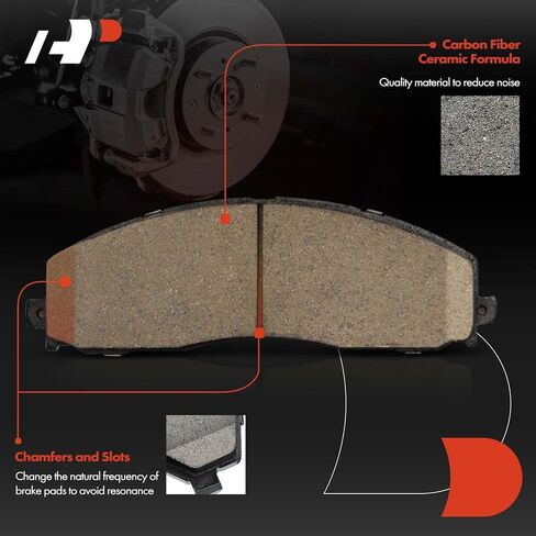 منصات فرامل القرص الخزفية الأمامية A-Premium متوافقة مع Ford F-250 Super Duty 2013-2021 ، F-350 Super Duty 013-2021 ، F-450 Super Duty 2013-2016 ، 4 PCS in Saudi Arabia