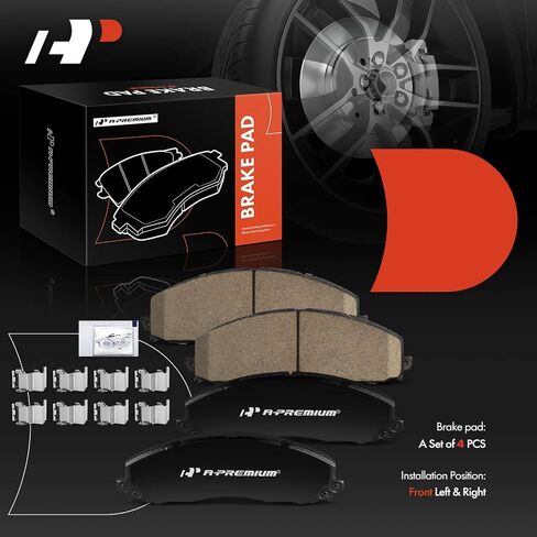 منصات فرامل القرص الخزفية الأمامية A-Premium متوافقة مع Ford F-250 Super Duty 2013-2021 ، F-350 Super Duty 013-2021 ، F-450 Super Duty 2013-2016 ، 4 PCS in Saudi Arabia