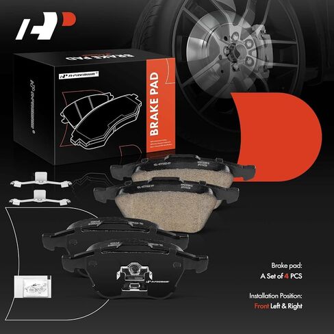 A-Premium Front Ceramic Disc Brake Pads Set Compatible with Volvo Models - XC90 2003-2014, fits with 13.23 inch (336mm) Front Rotors, 4 Pcs in Saudi Arabia