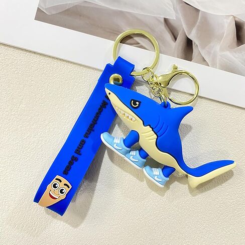 سلاسل مفاتيح الحيوانات الإيطالية ، Tralalero Tralala Tung Sahur Action Figure مع حزام معصم in Kuwait