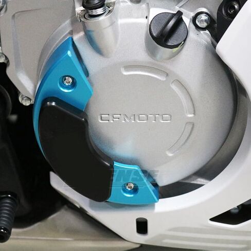 ALMART دراجة نارية محرك حارس حارس حامي غلاف الإطار شريط التمرير ل CFMOTO 675SR-R 675SS 675NK الأزرق in Kuwait
