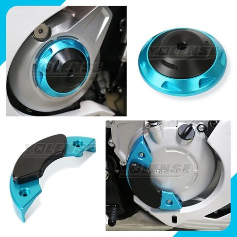 ALMART دراجة نارية محرك حارس حارس حامي غلاف الإطار شريط التمرير ل CFMOTO 675SR-R 675SS 675NK الأزرق in Kuwait