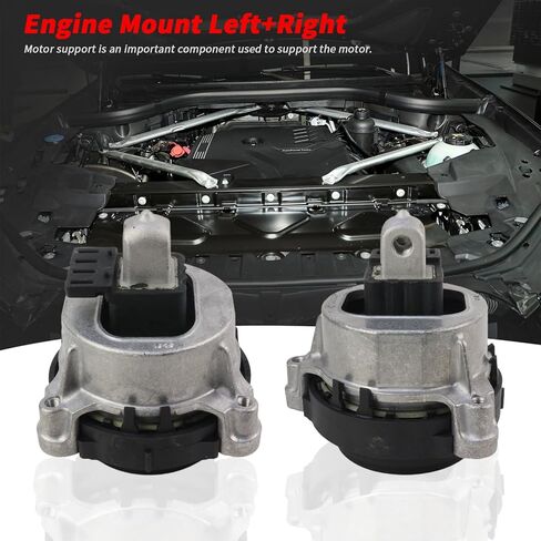 Motor Mount Engine Support Left+Right for BMW 530Li xDrive X3 X4 X5 xDrive25i xDrive30i , Replaces 22116860495 + 22116860496 in Kuwait