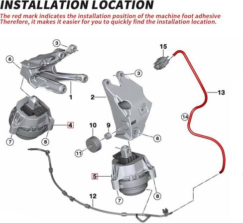 Motor Mount Engine Support Left+Right for BMW 530Li xDrive X3 X4 X5 xDrive25i xDrive30i , Replaces 22116860495 + 22116860496 in Kuwait