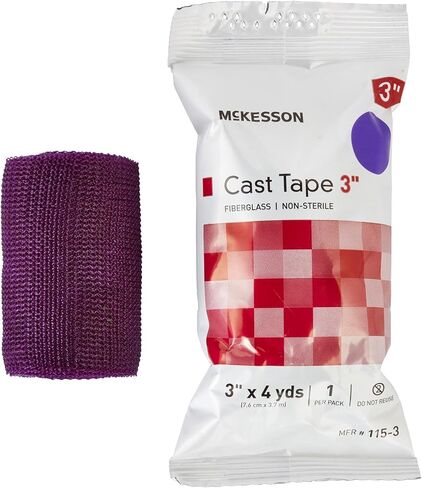 شريط مصبوب McKesson ، الألياف الزجاجية ، الأرجواني ، 3 في × 4 YDS ، عدد 1 ، 10 عبوات ، 10 إجمالي in Saudi Arabia
