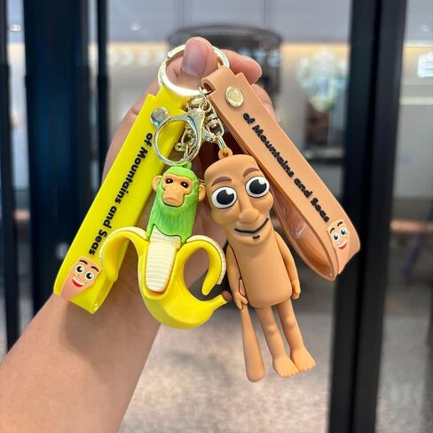 سلاسل مفاتيح الحيوانات الإيطالية ، Tralalero Tralala Tung Sahur Action Figure مع حزام معصم in Kuwait