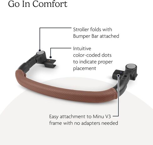 UPPAbaby Bumper Bar for Minu V3 Stroller - Quick Attachment - Folds with Stroller - Black in Saudi Arabia