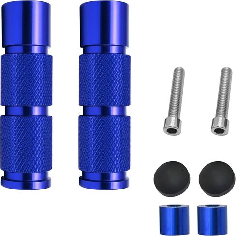 2pcs أوتاد قدم دراجة نارية ، ألومنيوم M8 CNC دراجات نارية من مساند دواسات الركاب ، وملحقات القدم على دراجة نارية ، Universal for 8mm تثبيت دراجة دراجة دراجة دراجة دراجة دراجة (أسود) in Kuwait