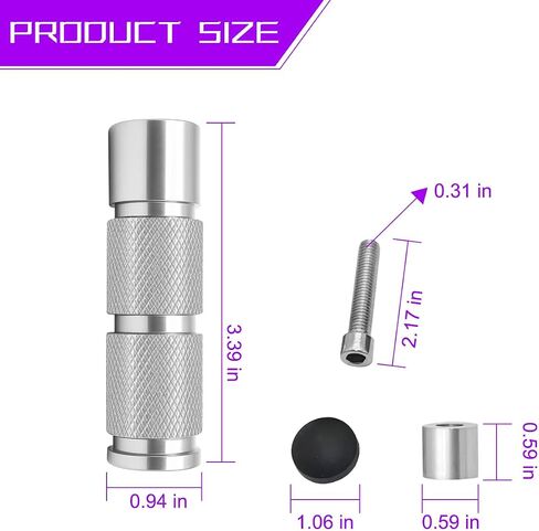 2pcs أوتاد قدم دراجة نارية ، ألومنيوم M8 CNC دراجات نارية من مساند دواسات الركاب ، وملحقات القدم على دراجة نارية ، Universal for 8mm تثبيت دراجة دراجة دراجة دراجة دراجة دراجة (أسود) in Kuwait