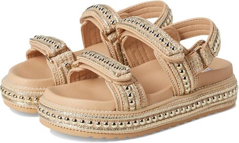 Steve Madden Women's Bigmona Flat Sandal, Bone Woven, 10 in Saudi Arabia