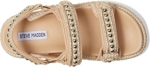 Steve Madden Women's Bigmona Flat Sandal, Bone Woven, 10 in Saudi Arabia