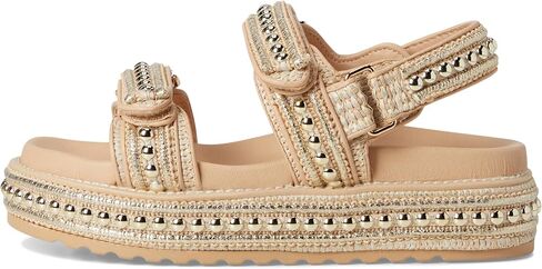Steve Madden Women's Bigmona Flat Sandal, Bone Woven, 10 in Saudi Arabia