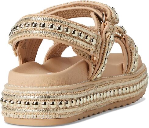 Steve Madden Women's Bigmona Flat Sandal, Bone Woven, 10 in Saudi Arabia