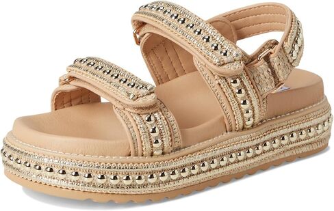 Steve Madden Women's Bigmona Flat Sandal, Bone Woven, 10 in Saudi Arabia