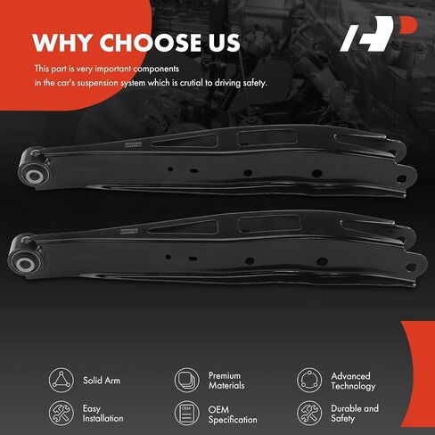 A-Premium 2 x Rear Rearward Lower Control Arm, with Bushing, Compatible with Subaru & Toyota & Scion - 2009-2024 - Outback Forester Impreza Crosstrek Legacy XV Crosstrek BRZ WRX WRX STI 86 FR-S in Saudi Arabia