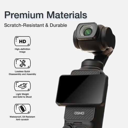 DJI Osmo Pocket 3 Accessories Black 1/4 Mist Filter, Polarizing Diffusion Lens for Cinematic Blending, Anti-Glare Optical Glass with Screen Protector & Cleaning Kit in Saudi Arabia