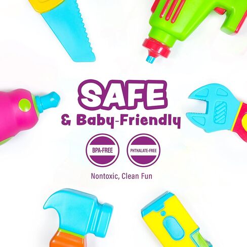 Tub Works® Construction™ Trucks Mold Free Bath Toys, 6 Pack | Sealed, No Hole Bath Toys Design Keeps Moisture Out | Soft, Squeezable & Float on Water | Baby & Toddler Bath Toys | Kids Car Bath Toys in Saudi Arabia