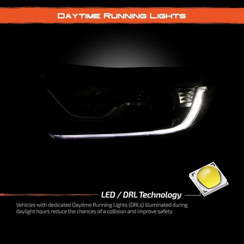 AKKON-FITS 2017-2022 Honda CR-V LX/EX/EX-L 4DR [نوع الهالوجين] المصابيح الأمامية للكروم الإسقاط مع مصباح إشارة DRL LED DRL in Kuwait