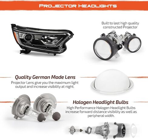 AKKON-FITS 2017-2022 Honda CR-V LX/EX/EX-L 4DR [نوع الهالوجين] المصابيح الأمامية للكروم الإسقاط مع مصباح إشارة DRL LED DRL in Kuwait