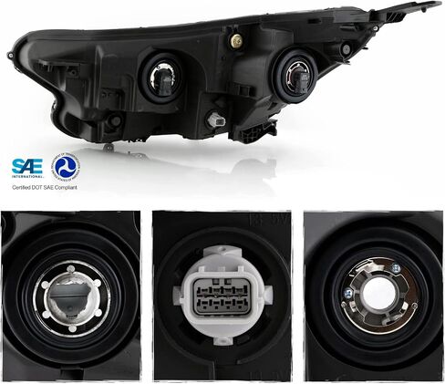 AKKON-FITS 2017-2022 Honda CR-V LX/EX/EX-L 4DR [نوع الهالوجين] المصابيح الأمامية للكروم الإسقاط مع مصباح إشارة DRL LED DRL in Kuwait