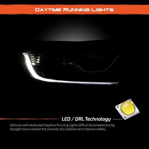 AKKON-FITS 2017-2022 Honda CR-V LX/EX/EX-L 4DR [نوع الهالوجين] المصابيح الأمامية للكروم الإسقاط مع مصباح إشارة DRL LED DRL in Kuwait