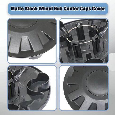 XQSMWF 4PCS CAPS HUB CAPS CENCER COPTION متوافق مع Tesla Model 3 Highland 2024 مجموعة أسود غير لامع من 4 Center Cover Center Cappiece in Saudi Arabia