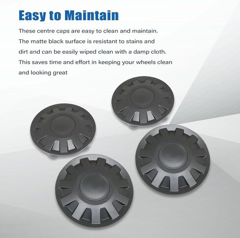 XQSMWF 4PCS CAPS HUB CAPS CENCER COPTION متوافق مع Tesla Model 3 Highland 2024 مجموعة أسود غير لامع من 4 Center Cover Center Cappiece in Saudi Arabia