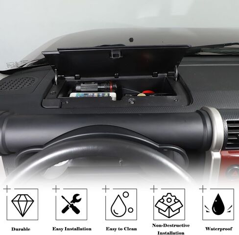 Center Console Dash Tray, Dashboard Storage Box Organizer Compatible with Toyota FJ Cruiser 2007-2021, ABS Auto Interior Storage Accessories (Dashboard Storage Box) in Saudi Arabia