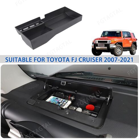 Center Console Dash Tray, Dashboard Storage Box Organizer Compatible with Toyota FJ Cruiser 2007-2021, ABS Auto Interior Storage Accessories (Dashboard Storage Box) in Saudi Arabia