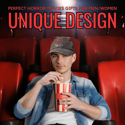 InnoBeta Horror Movie Gifts for Horror Movie Lovers Hat Cap, Funny Adjustable Embroidered Trucker Hat for Birthday, Christmas in Saudi Arabia