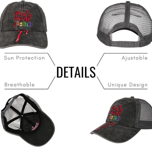 InnoBeta Horror Movie Gifts for Horror Movie Lovers Hat Cap, Funny Adjustable Embroidered Trucker Hat for Birthday, Christmas in Saudi Arabia