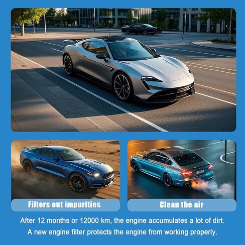 مرشح الهواء المحرك متوافق مع هوندا أكورد 2008-2012 ، Crosstour 2012-2015 L4 2.4L Models | الاستبدال المباشر للجزء رقم 17220-R40-A00 in Kuwait