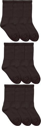 Jefferies Socks Boys Girls Baby Seamless Half Cush School Crew Sport Socks 9 Pair Pack in Kuwait